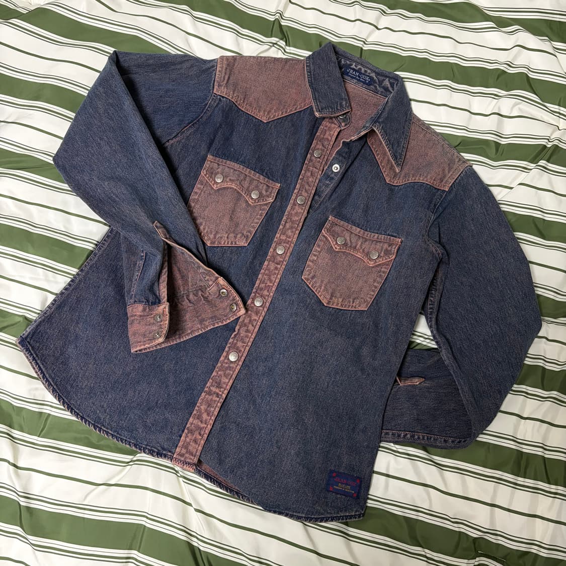 vintage denim washing shirt 상품이미지2