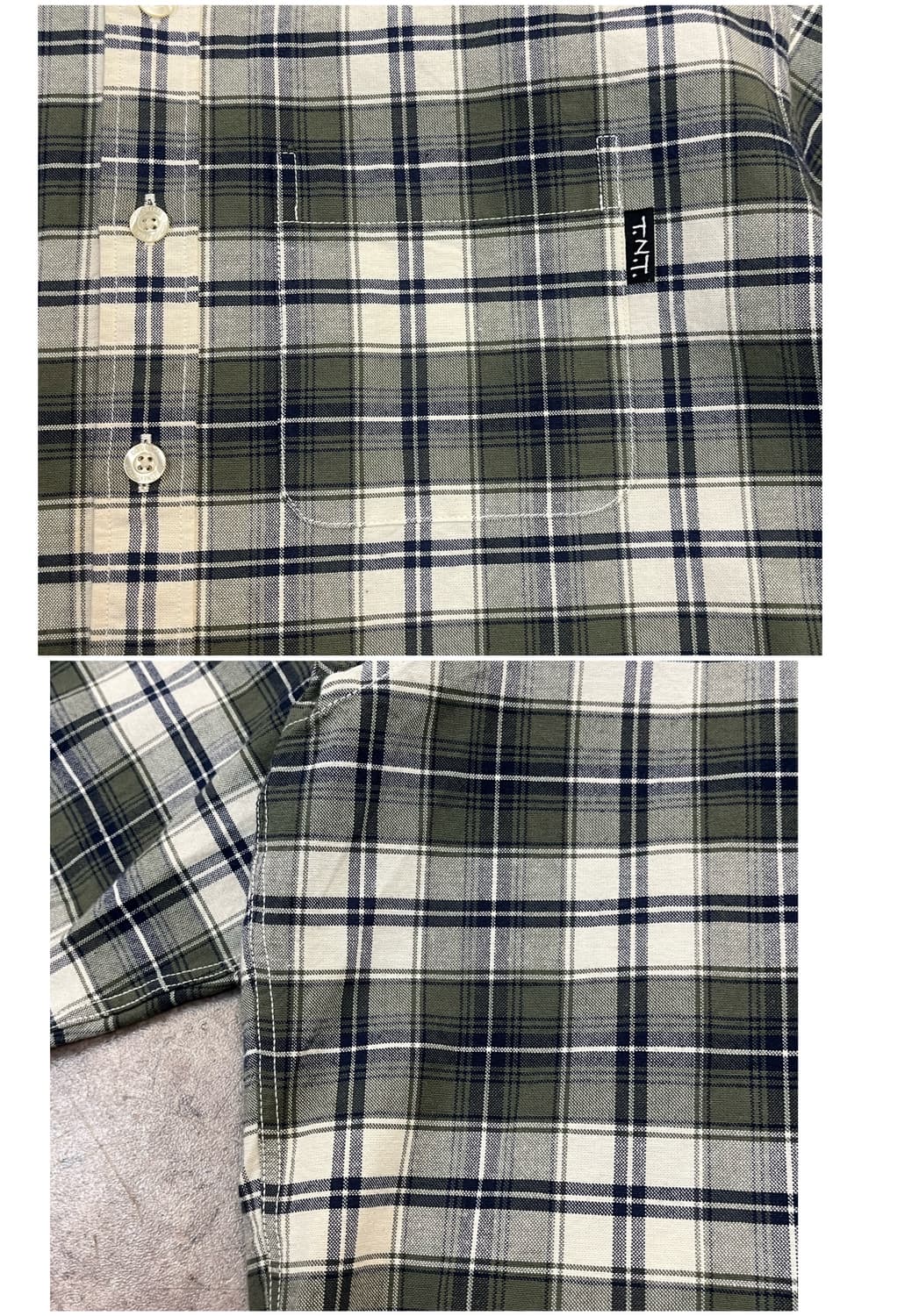 디스이즈네버뎃 체크 셔츠 그린 S #csz3278 상품이미지5