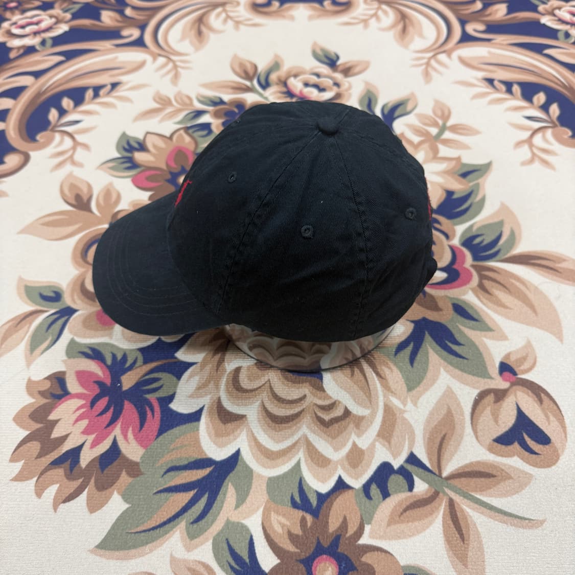 폴로 랄프로렌 베이직로고 볼캡(블랙,검빨) 상품이미지2