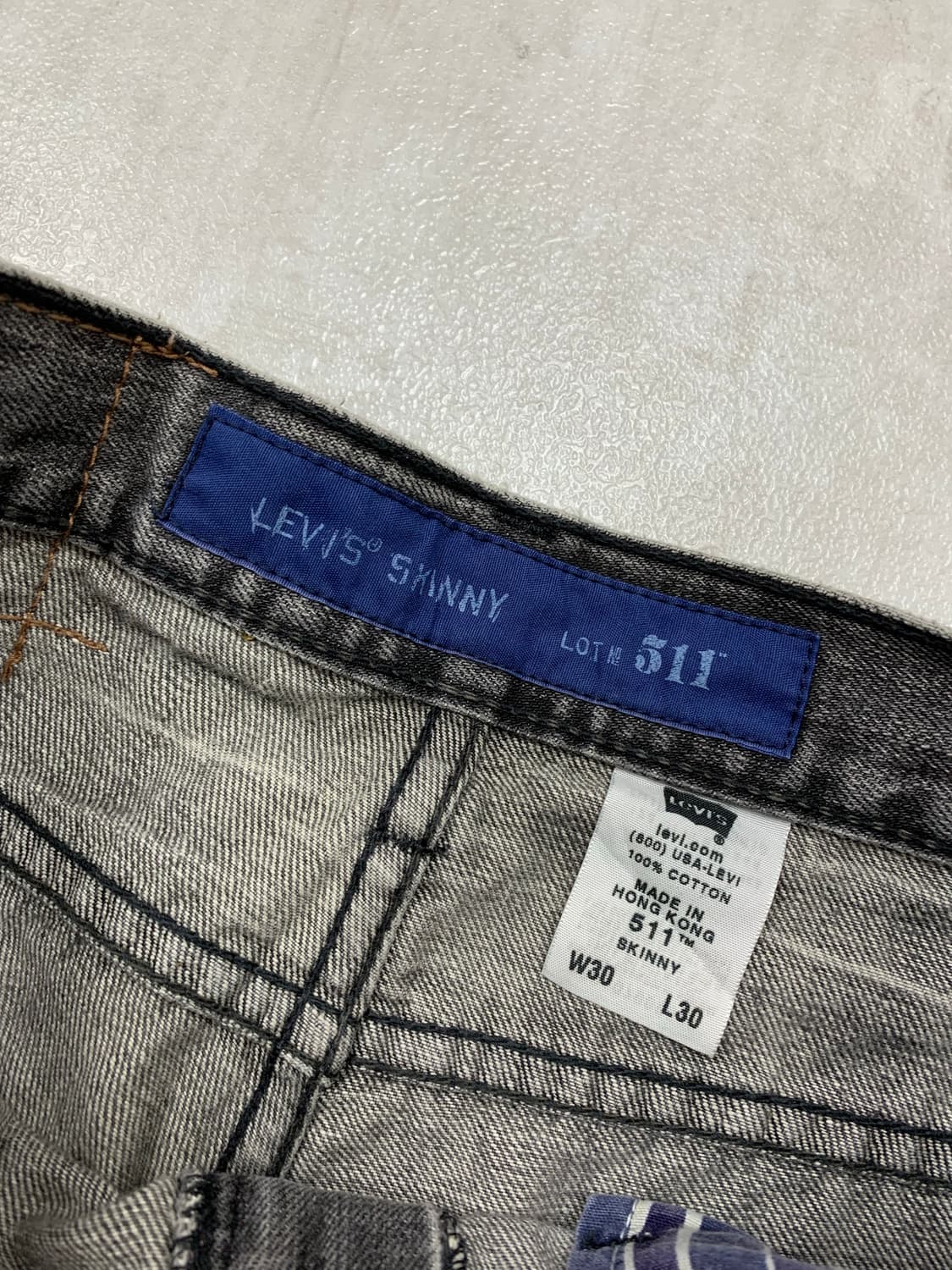 리바이스 511 흑청 데님 팬츠 #690 상품이미지4