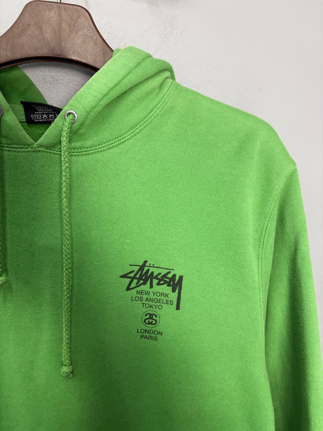 스투시 월드투어 그린 후드티 A3827 상품이미지4
