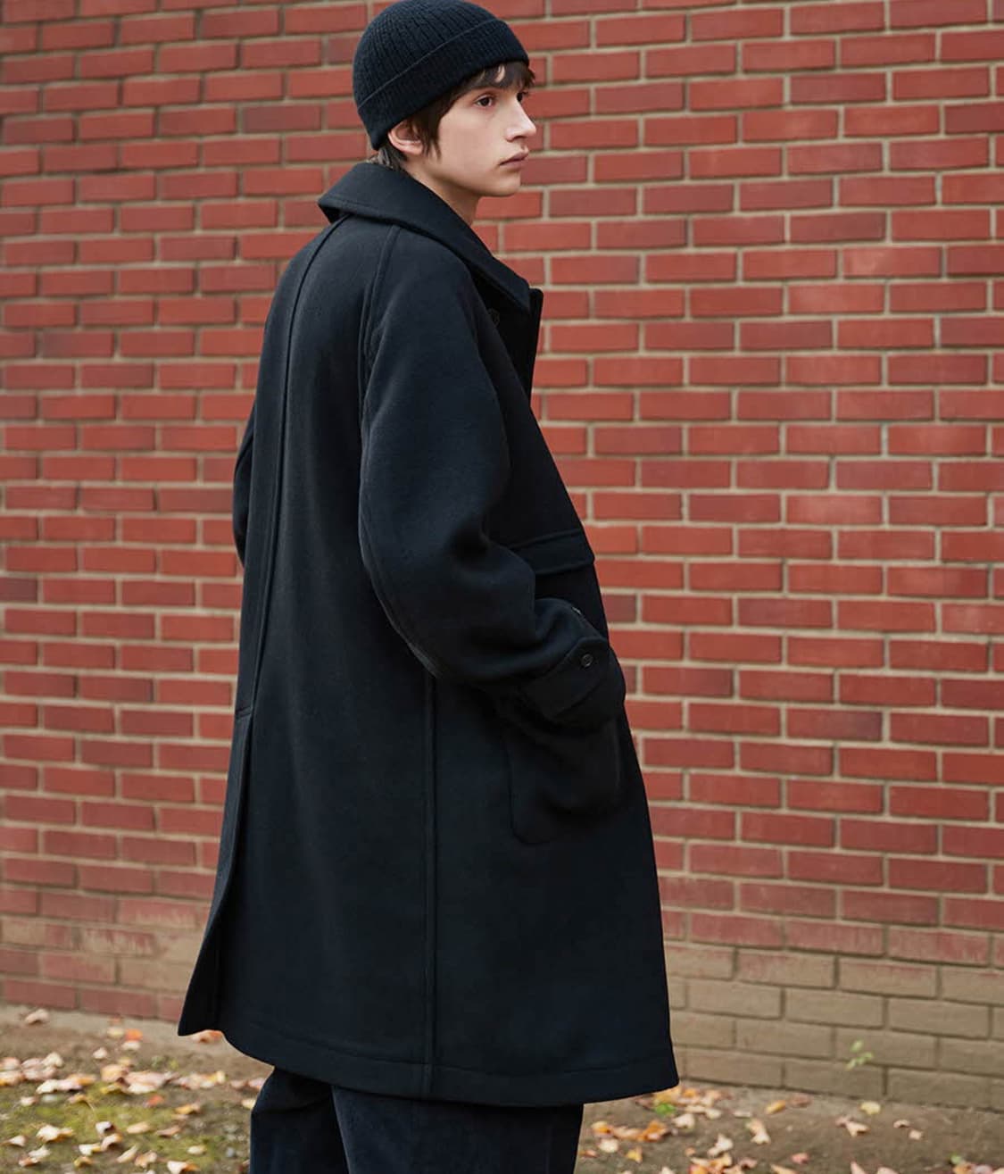 미니멀프로젝트 울 발마칸 트래블러 코트 블랙 상품이미지5