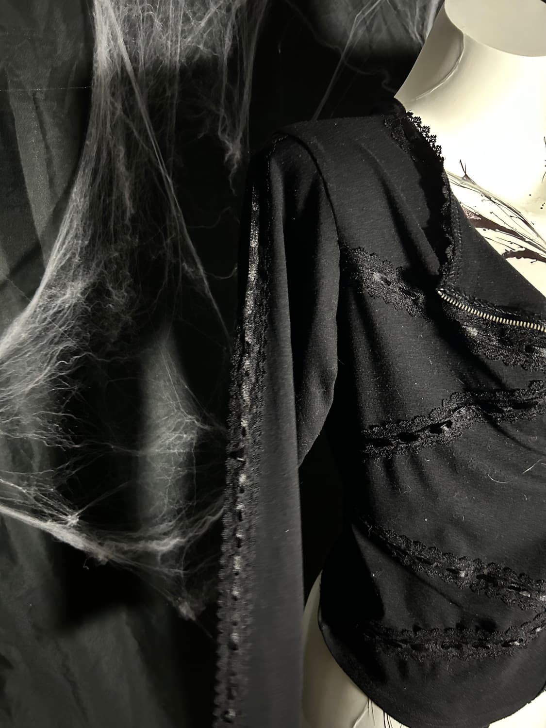 black lace zip up 상품이미지2