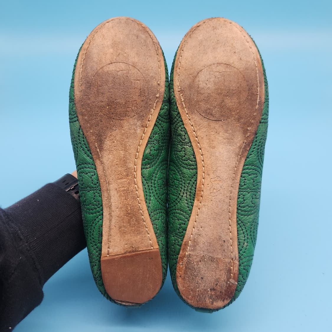 H 토리버치 여성 그린 플랫슈즈 7 240 상품이미지3