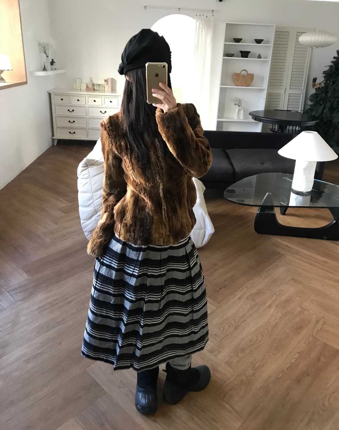 vintage fur zip-up jacket 상품이미지1