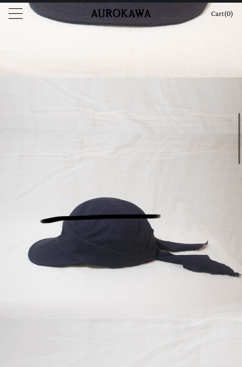 Aurokawa Frayed Slub Bind Cap  상품이미지1