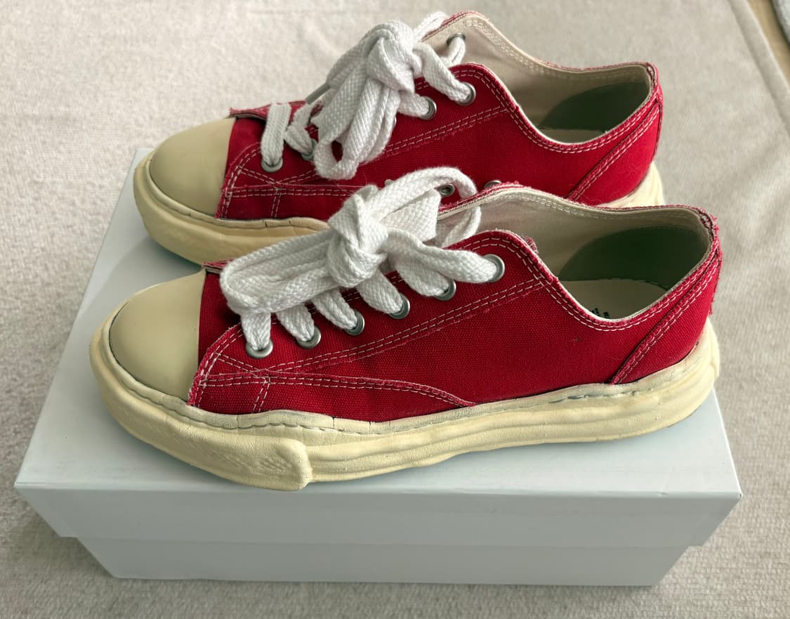 미하라 야스히로 피터슨 캔버스 스니커즈 레드 / 43 상품이미지4