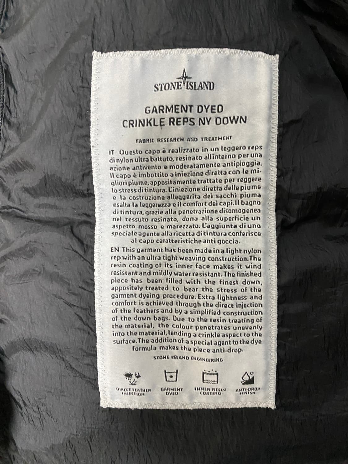 스톤아일랜드 20FW 후드 크링클랩스 패딩 XL 상품이미지6