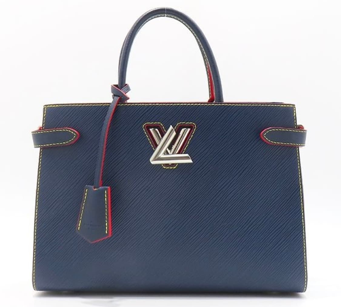 루이 비통 트위스트 토트 레더 2웨이 핸드백/숄더백 네이비 레드 상품이미지2