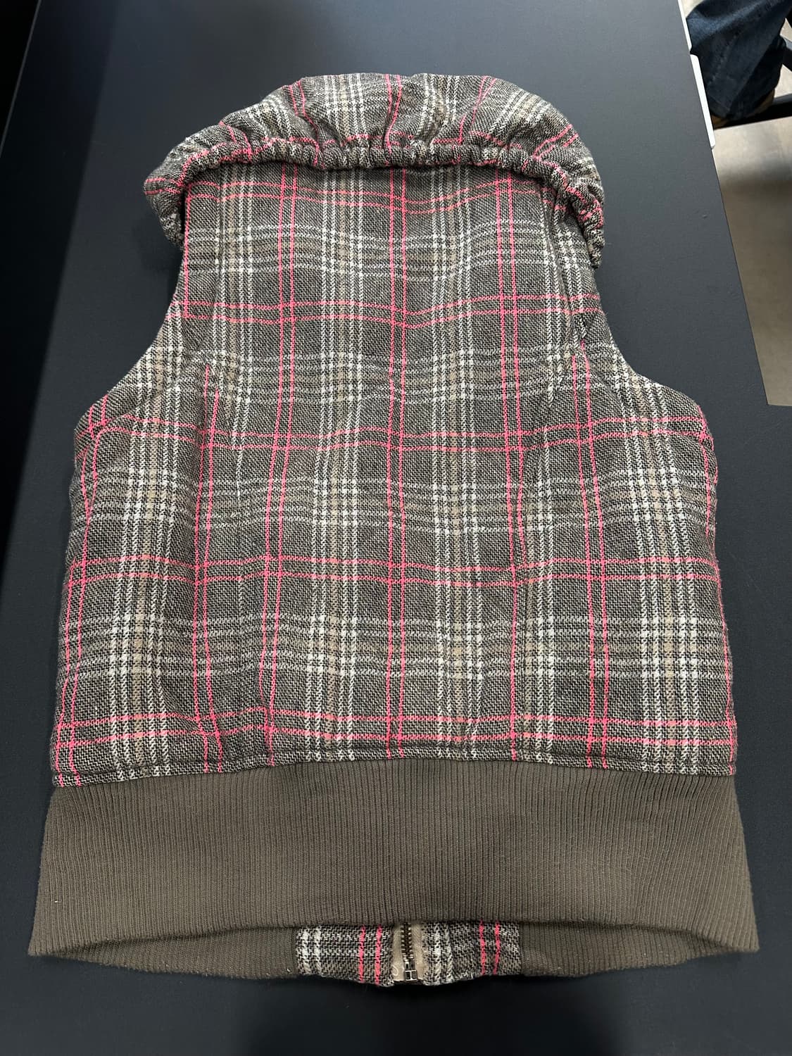 재팬빈티지 볼드넥 체크 봄버 베스트 상품이미지7