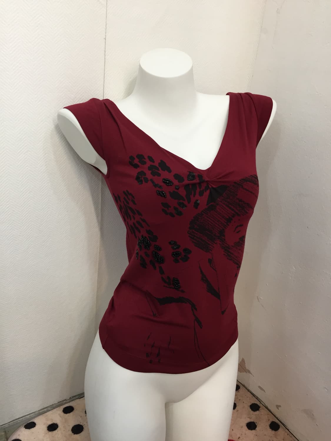 MNGjeans 비즈 프린팅 티셔츠 상품이미지1