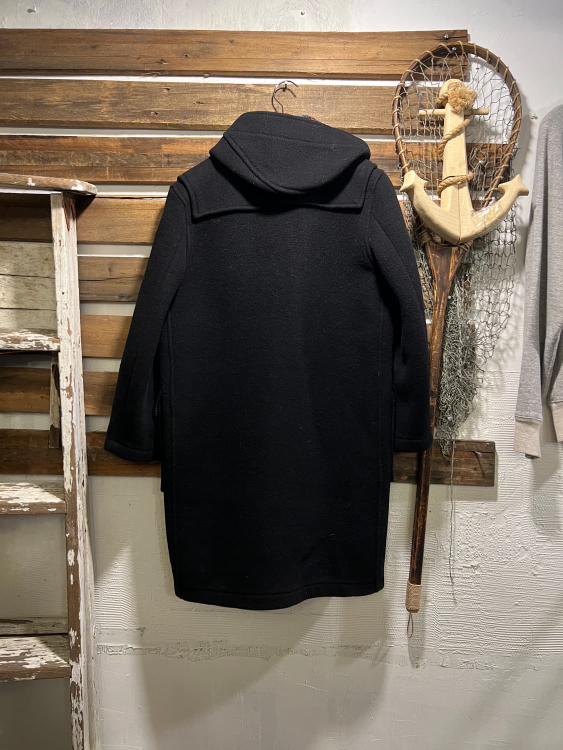 [S]90's Gloverall 글로버올 우먼스 블랙 울 더플 코트 상품이미지9