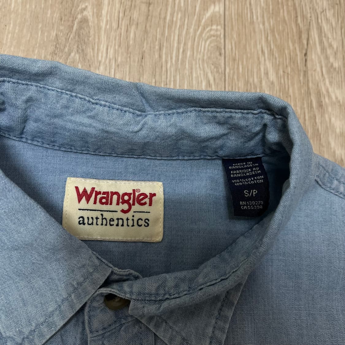 랭글러 웨스턴 데님 셔츠 S/90 상품이미지4