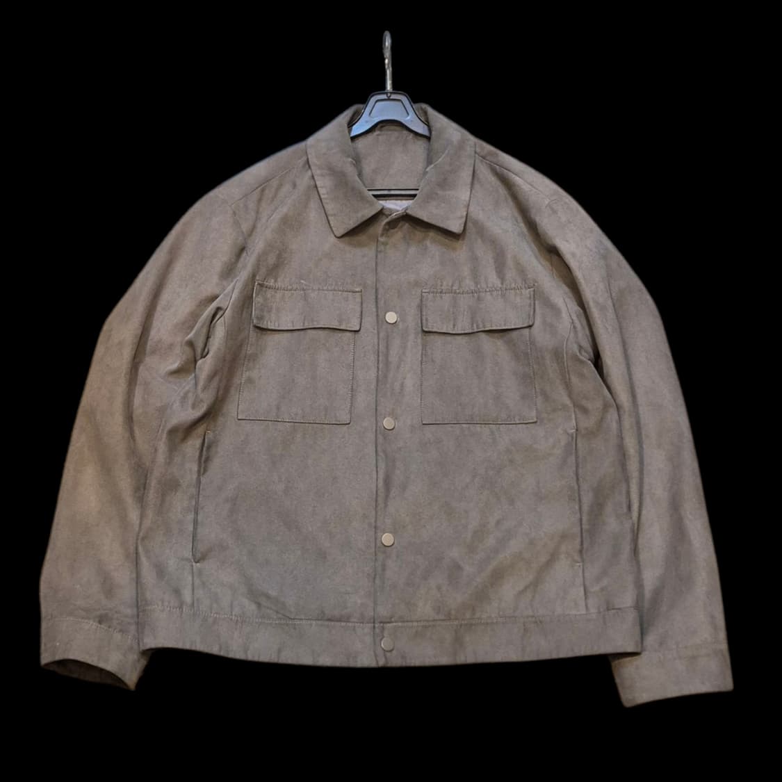 105(착샷잇음) 진그레이 스웨이드자켓  상품이미지1