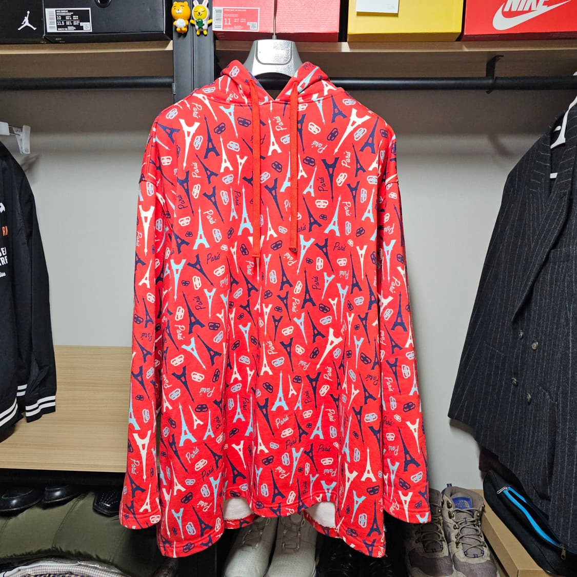 발렌시아가 에펠탑 파리패턴 남성오버사이즈 후드 100-105 상품이미지3