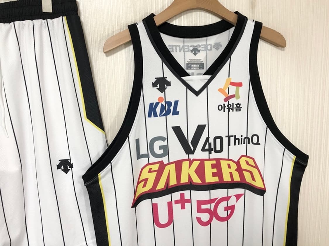 KBL 데상트 창원 LG세이커스 유니폼2XL/쇼츠3XL 상품이미지5
