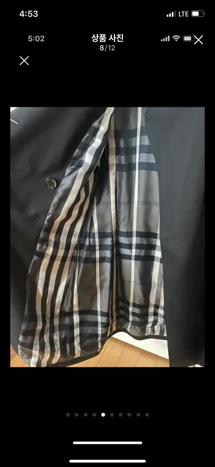 버버리 BURBERRY 정품 명품 블랙 트렌치코트 슬림핏 막스마라 상품이미지7