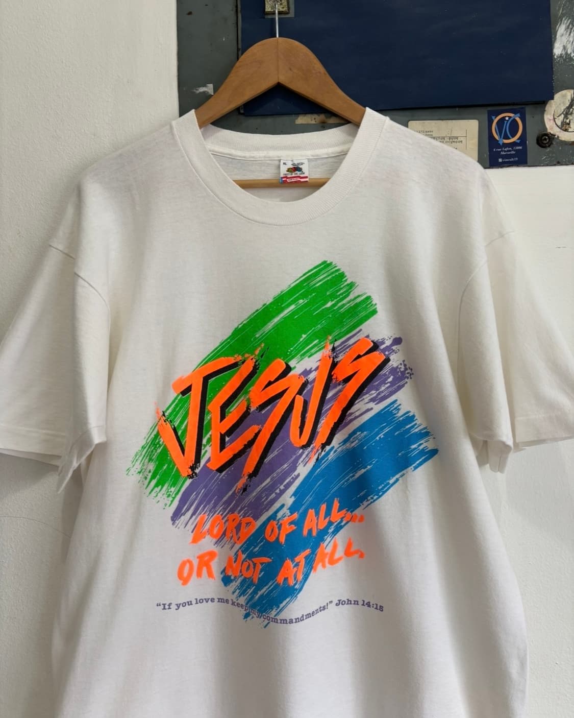 90s Jesus John 14:15 T-Shirt 상품이미지2