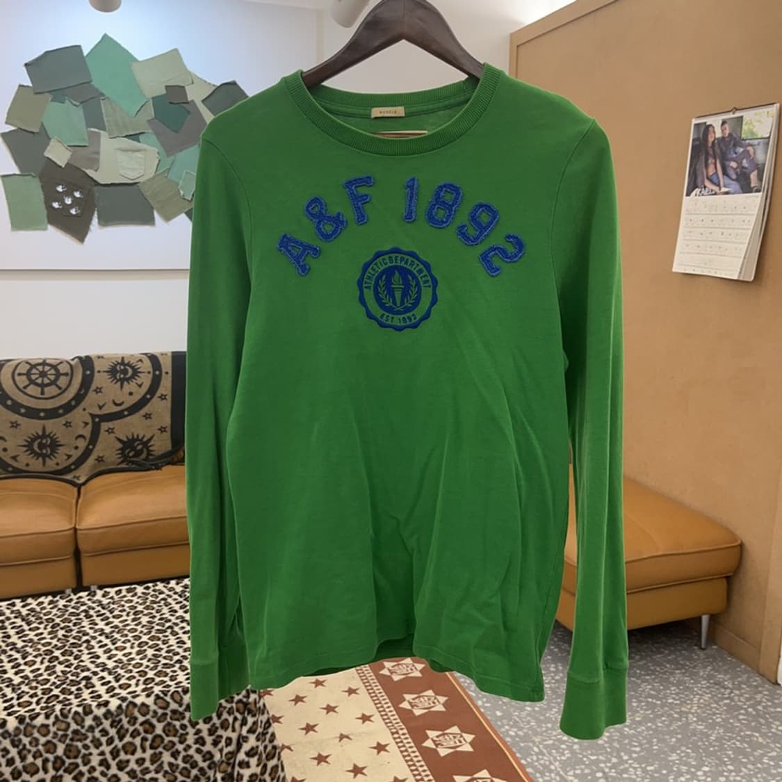 아베크롬비 레트로 빈티지 Y2K 그린 롱슬리브 M C09084 상품이미지3