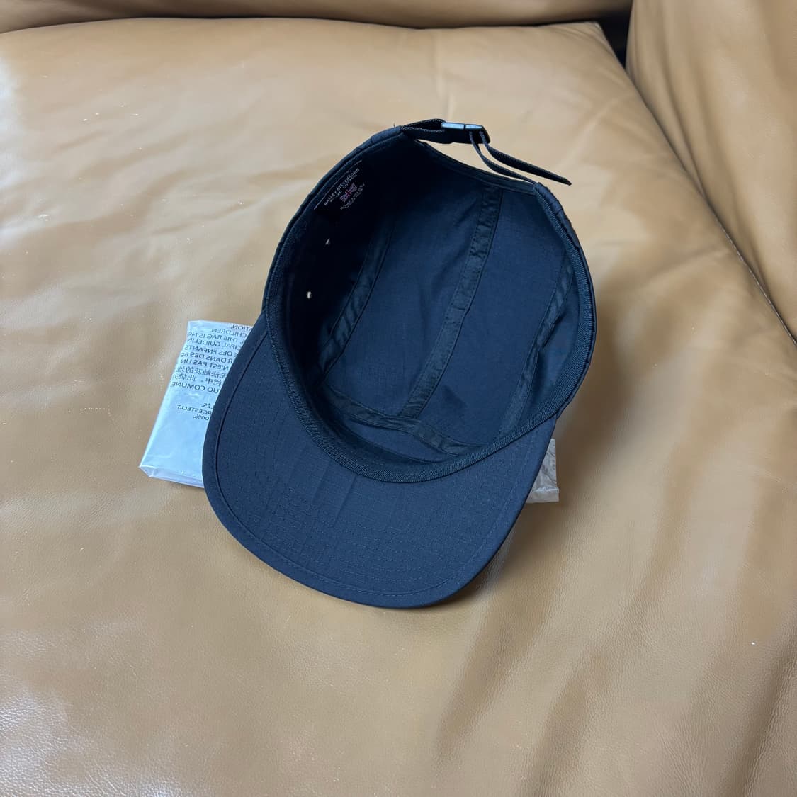 슈프림 캠프캡 모자 박스로고 왁스드 립스탑 블랙 상품이미지6