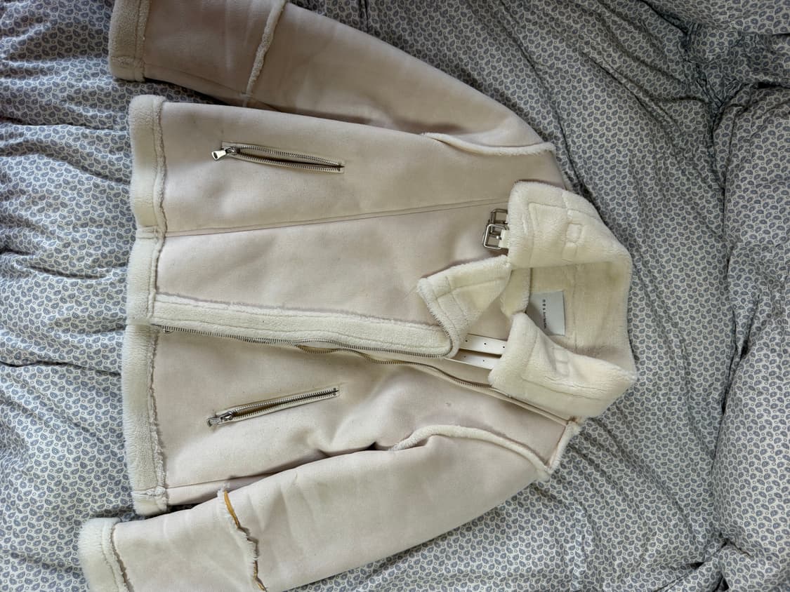 흰색 무스탕 S 상품이미지1