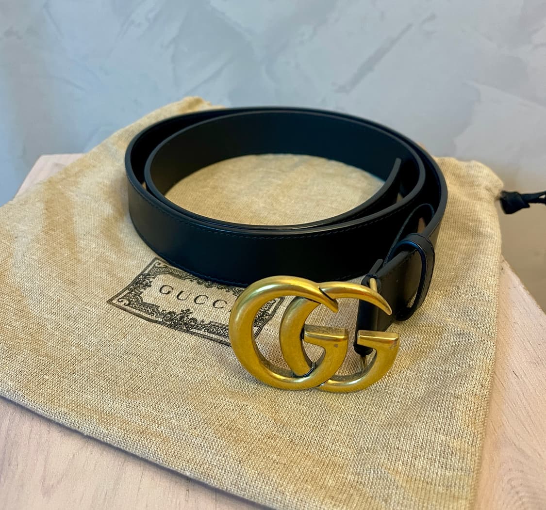 구찌 (Gucci)GG 마몬트 남성 벨트 블랙 /90사이즈 상품이미지1