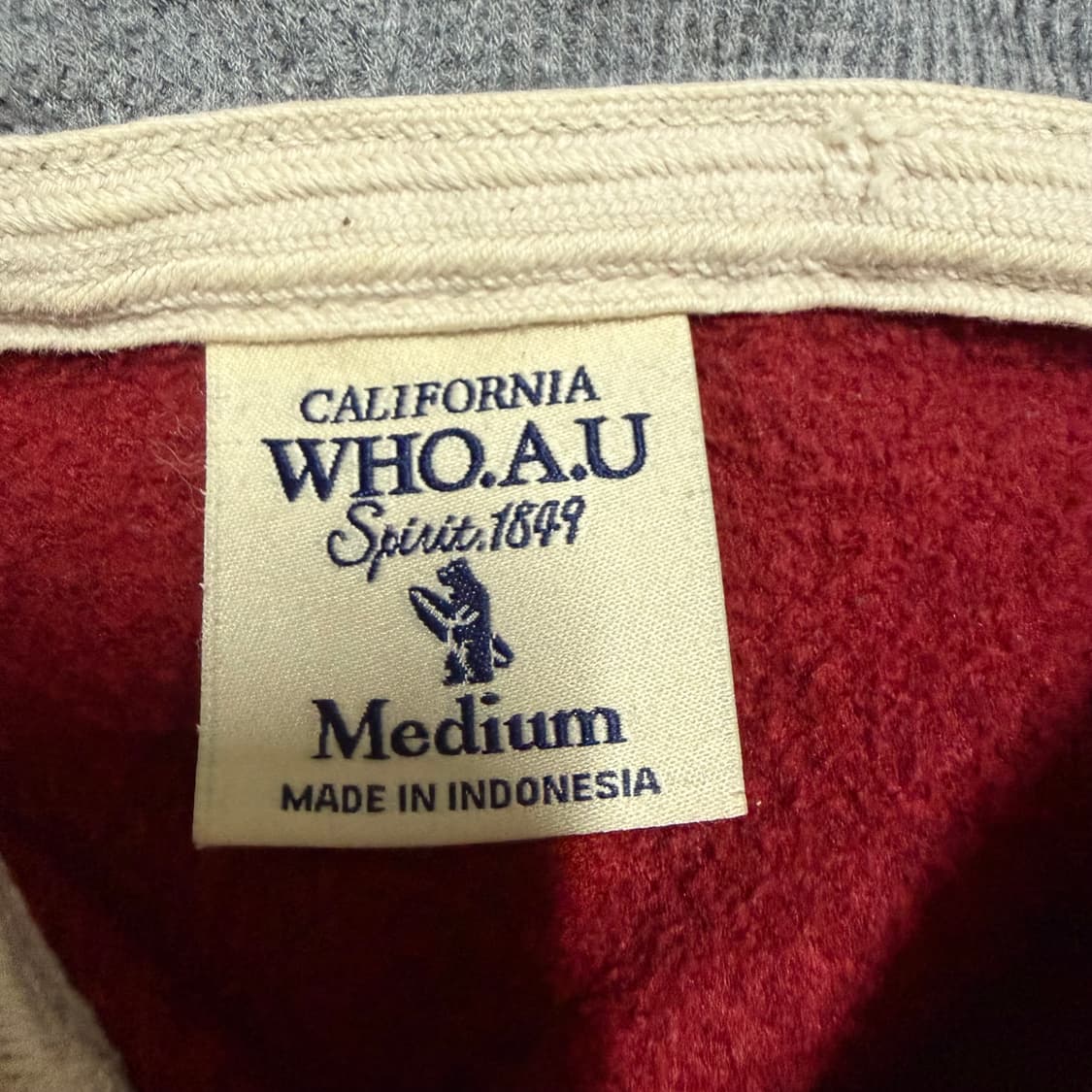 후아유 버건디 후드집업 M 상품이미지3