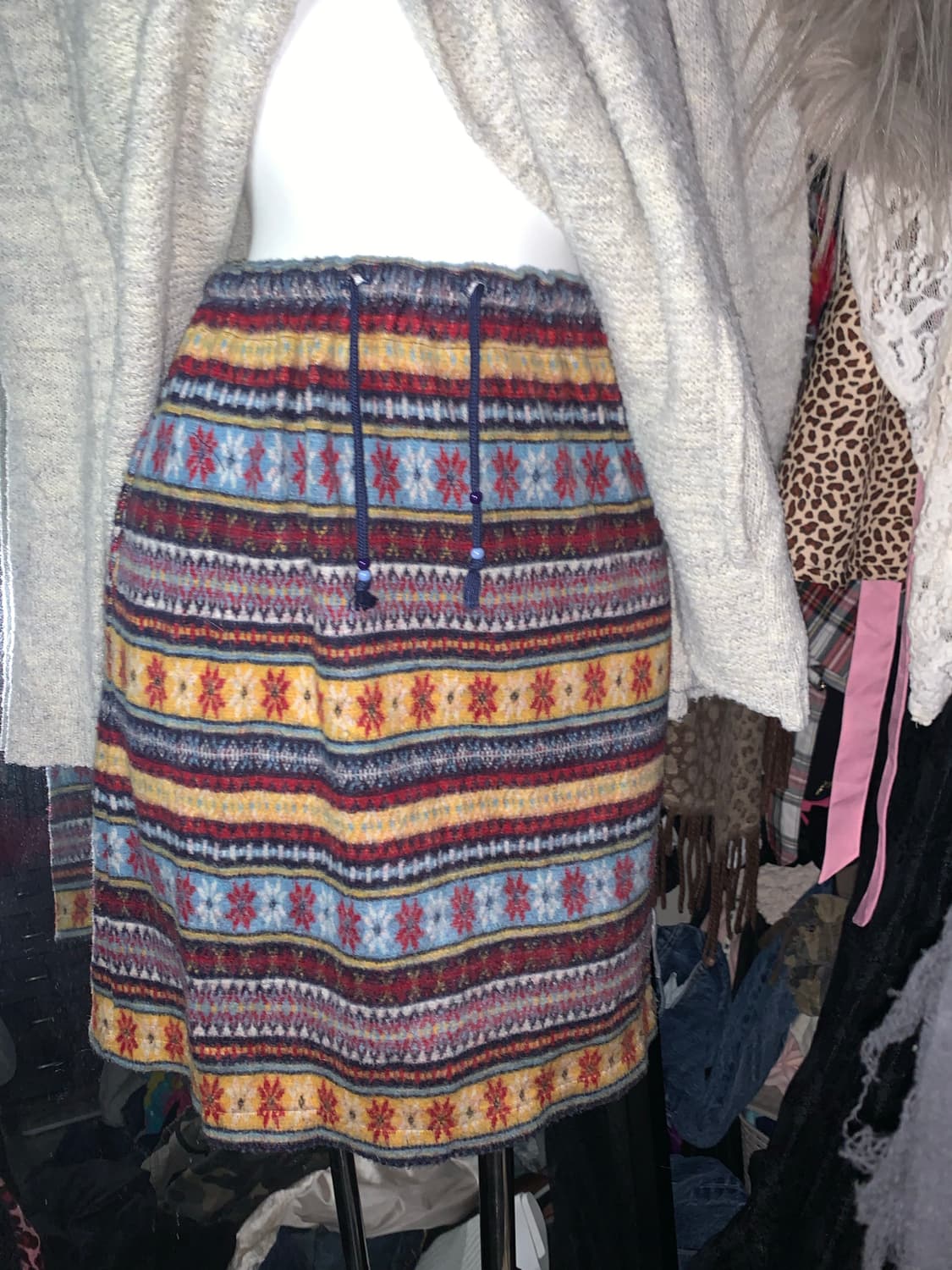 y2k 모리 노르딕 밴딩스커트 상품이미지1