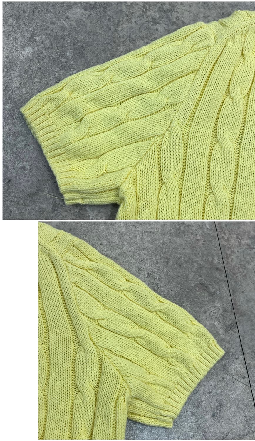 폴로 랄프로렌 반팔 꽈배기 니트 옐로우 S #csz4148 상품이미지9