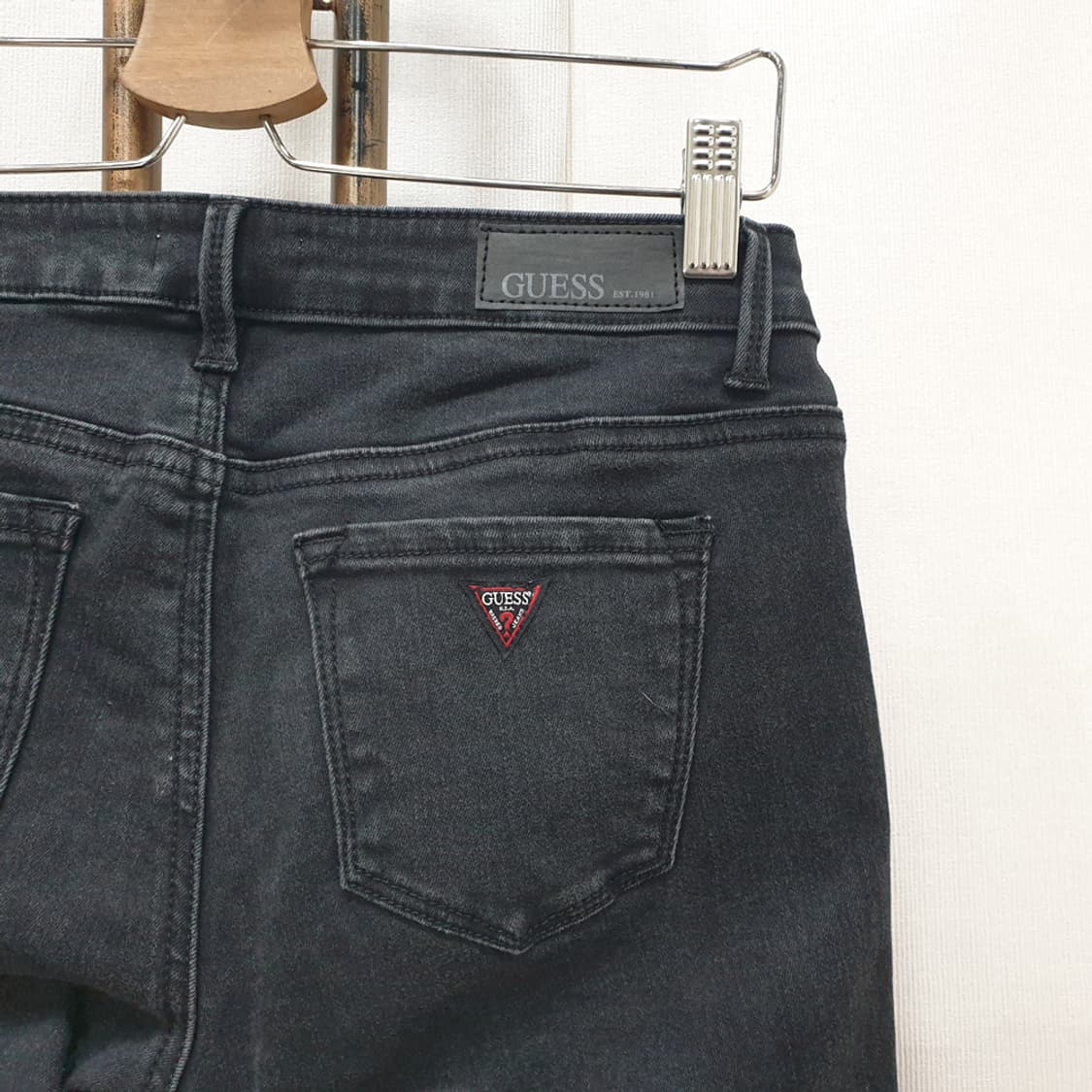 게스 여성 그레이 슬림스키니 바지(26-27) 상품이미지4