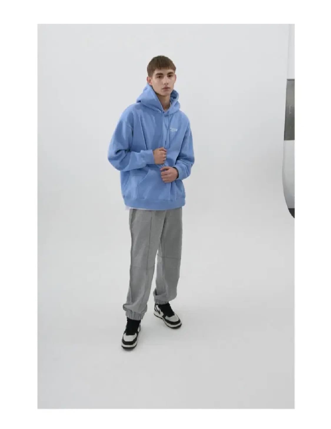 본챔스 양기모안감 로고 오버핏 후드티/남여공용 S 상품이미지1