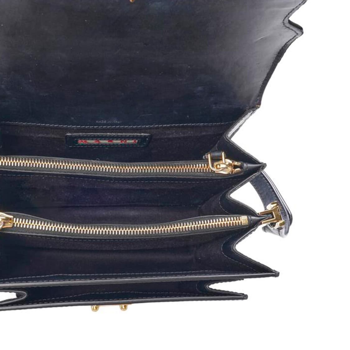 (중고) 마르니 블랙 카프스킨 트렁크 미듐 숄더백 상품이미지5