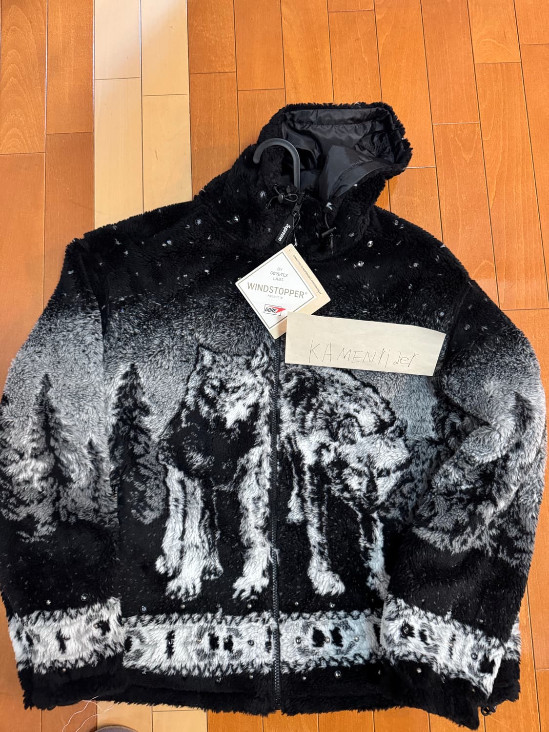 (L)슈프림x비비사이먼 늑대 후리스 25fw 상품이미지1