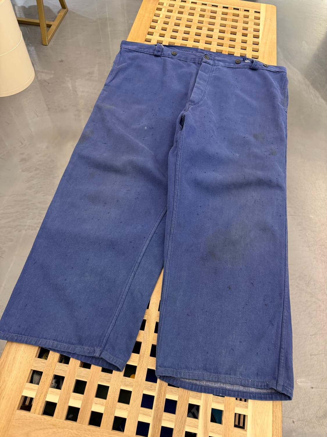 1950s FRENCH HAIRY INDIGO DENIM 프렌치워크팬츠 상품이미지5
