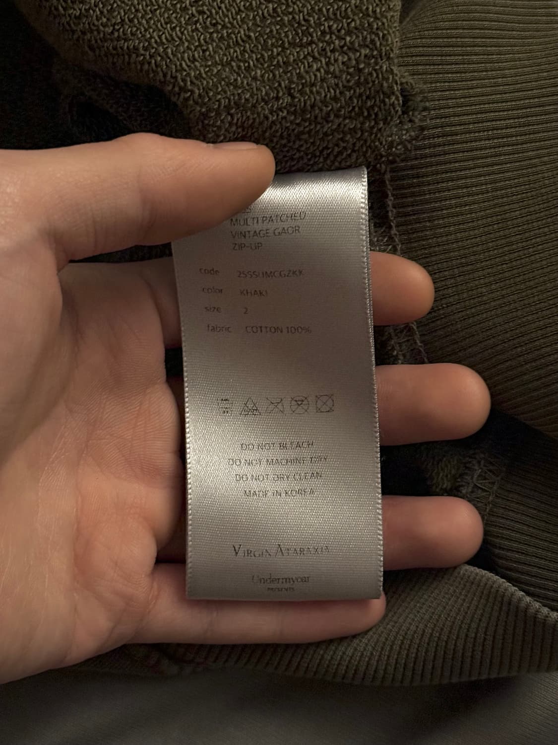 언더마이카 멀티패치 가오어 집업 카키 상품이미지6