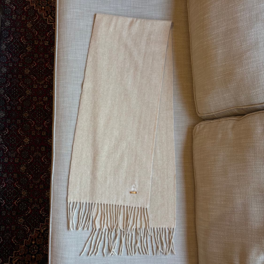 고비 산양자수 금장 캐시미어 머플러 오트밀 상품이미지6