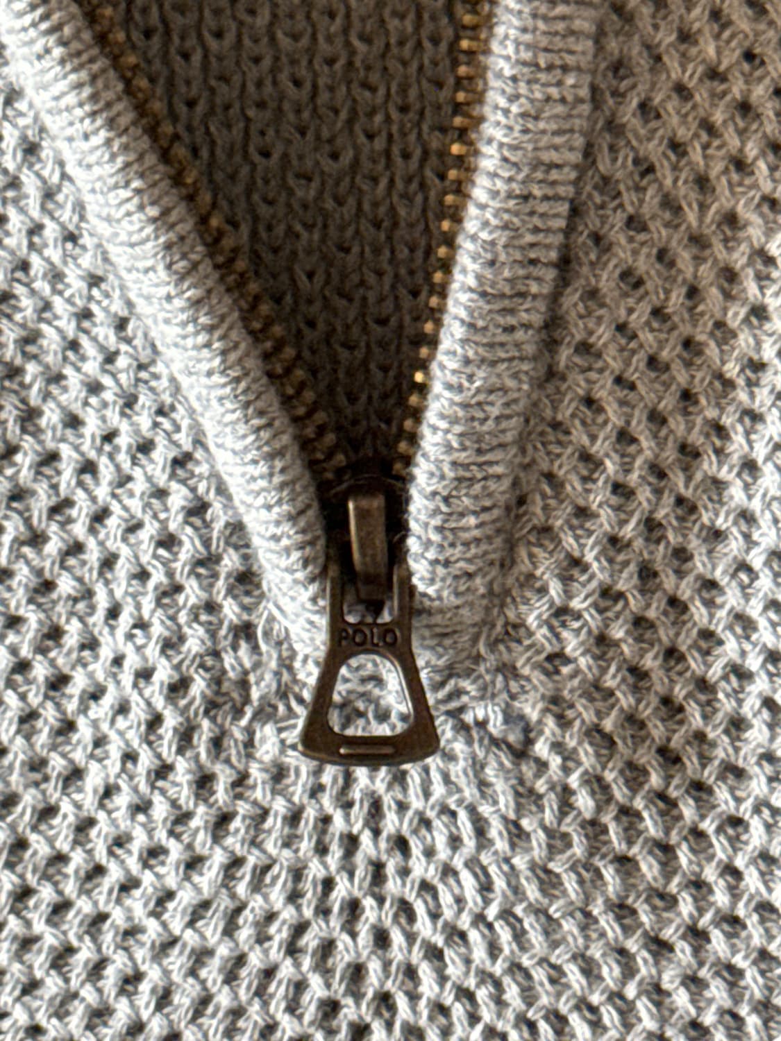 (정품) 폴로 랄프로렌 남성 하프집업 와플 니트 XL 회색 상품이미지4
