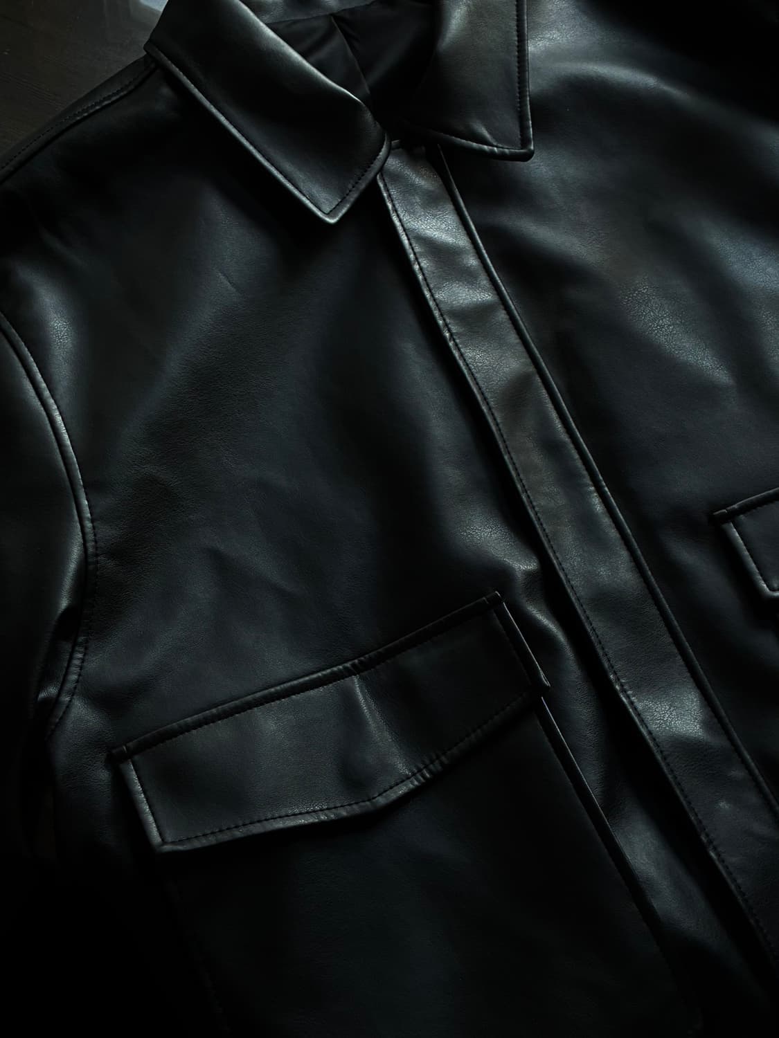 (L) 드로우핏 A-2 레더 블루종 자켓 [BLACK] 판매 상품이미지9