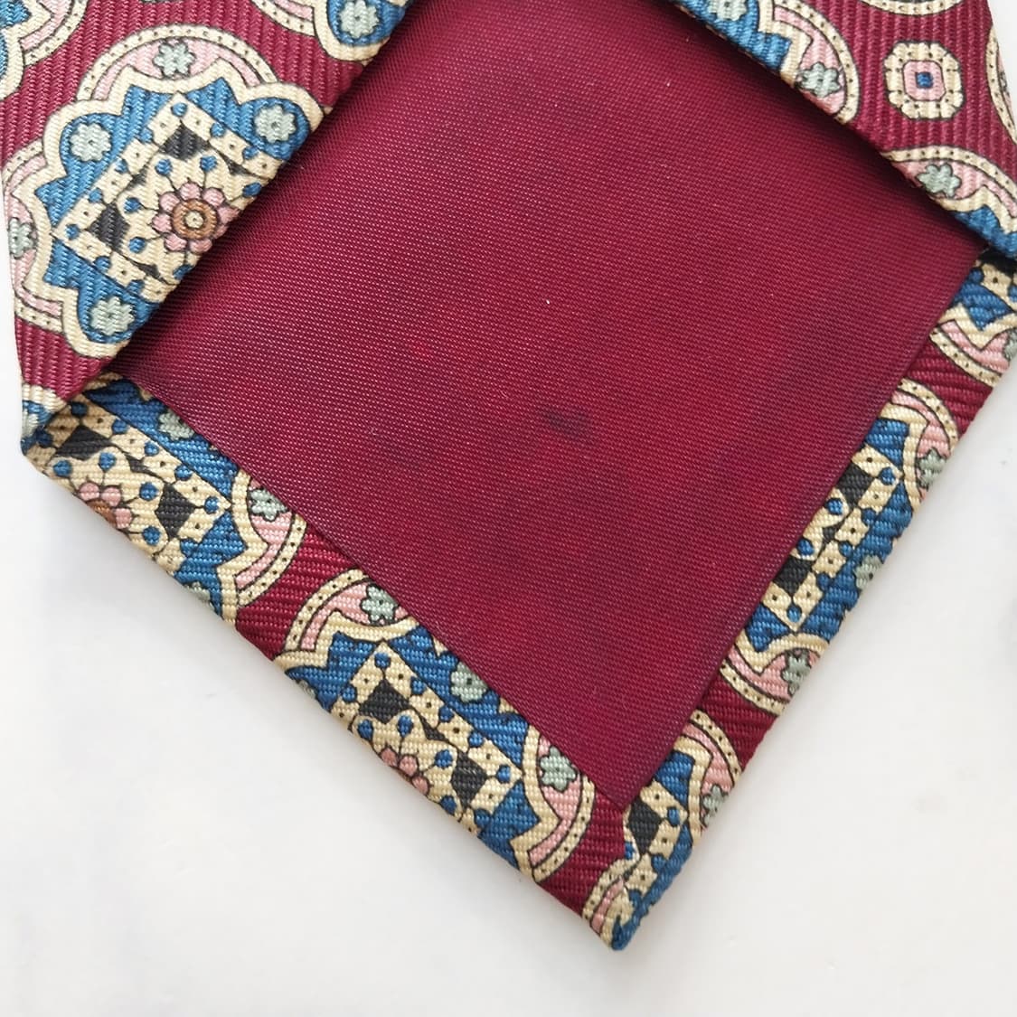 폴로 랄프 로렌 실크 와인 패턴 넥타이 8.9cm A등급 K2074 상품이미지8