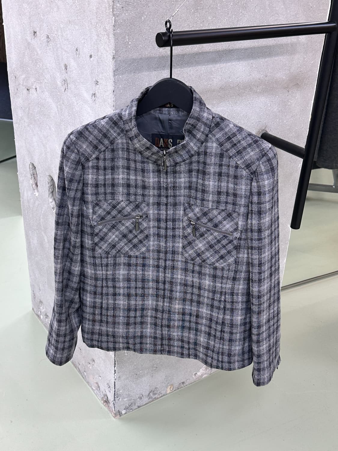 daks gray check zip jacket 상품이미지1