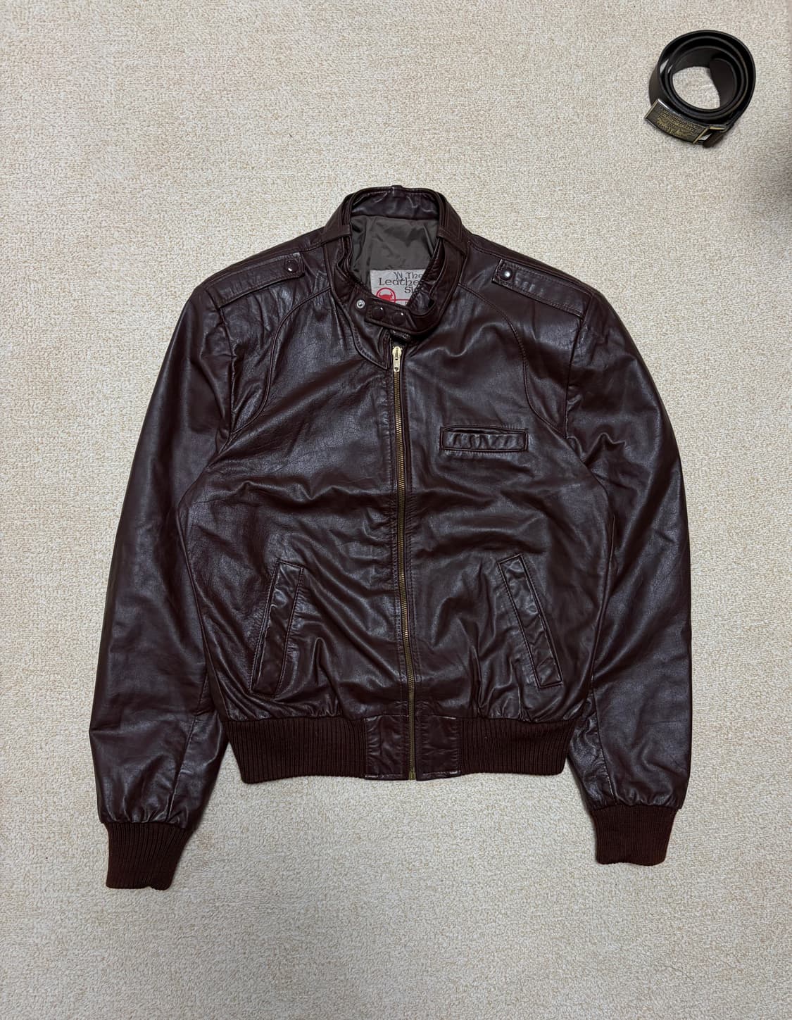 100) 70s Sears 싱글 카페레이서 레더 자켓 상품이미지1