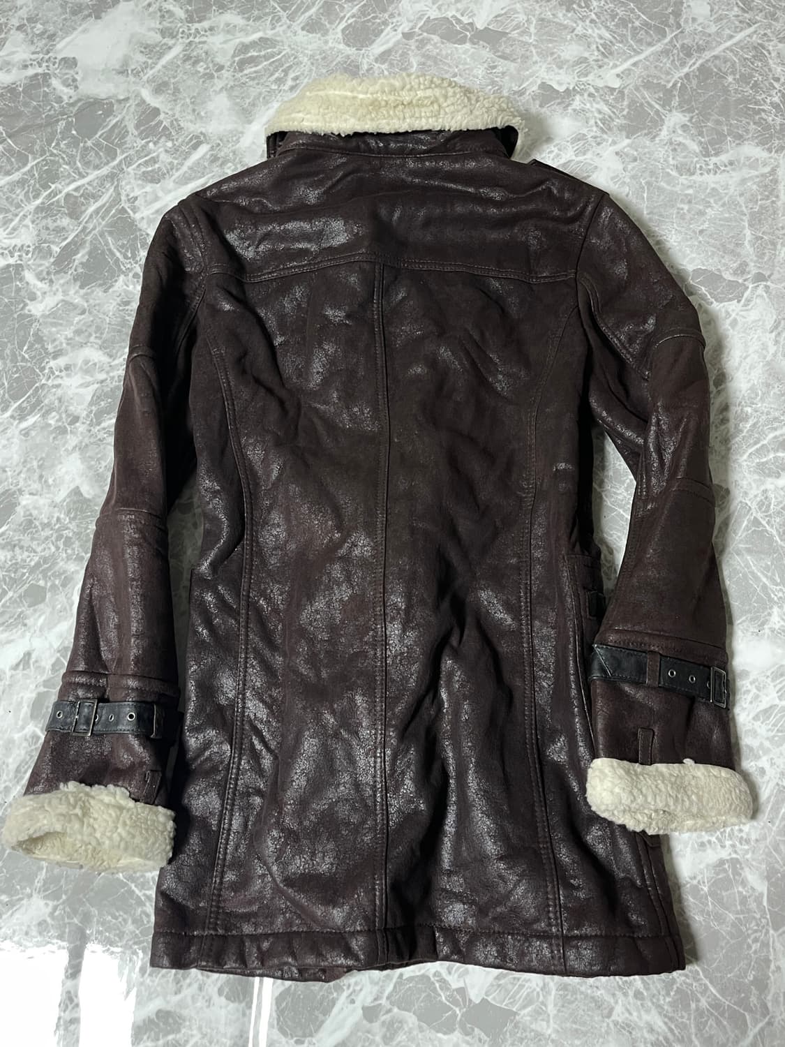 Fur leather coat 상품이미지7