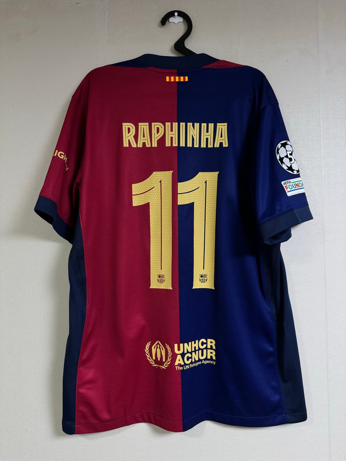 24-25 바르셀로나 홈 하피냐 챔스 정품 유니폼 L 상품이미지2