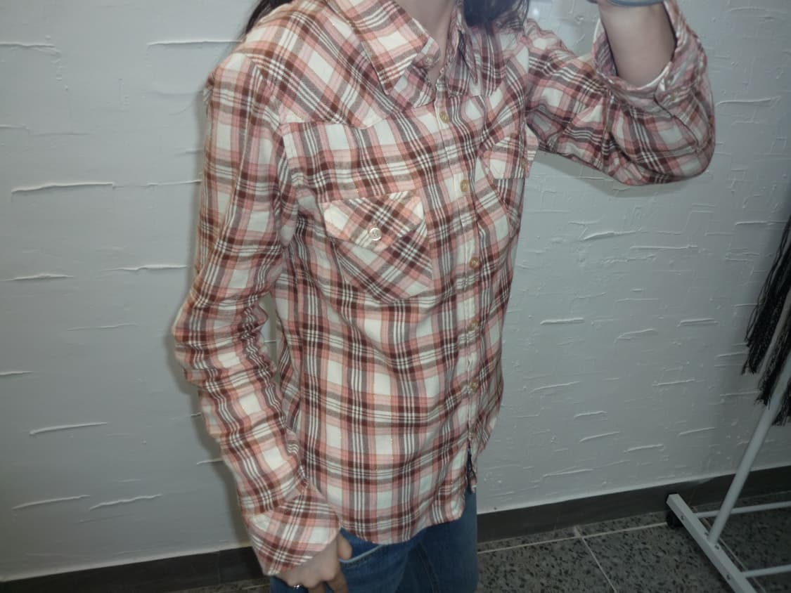 gold line check shirts 상품이미지3