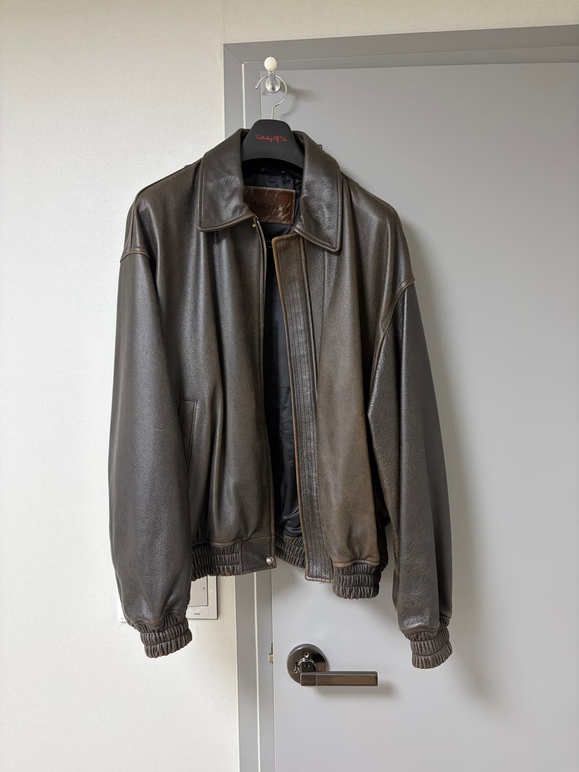 stu 에스티유 오버핏 레더자켓 브라운 M 상품이미지1