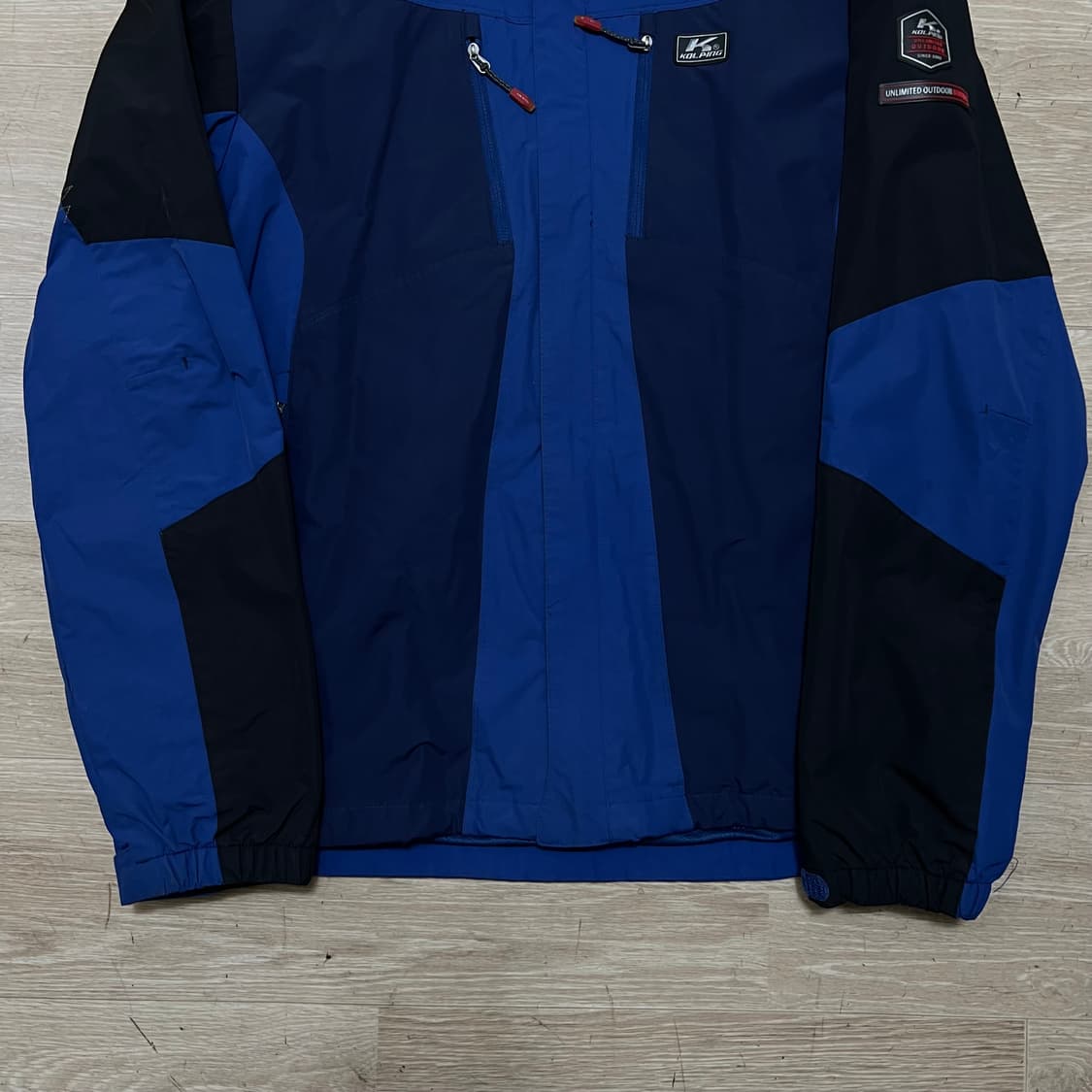 콜핑 여성 배색 기능성 바람막이 후드자켓 [블루] XL/100 상품이미지3