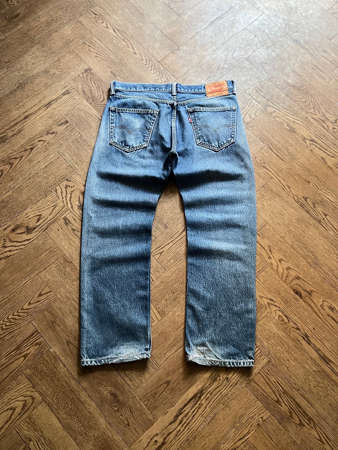 [34]리바이스 505 빈티지 데미지드 워싱 데님 팬츠 상품이미지2