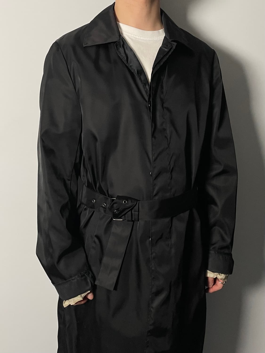 프라다 리나일론 벨티드 트렌치 코트 (on.127)   상품이미지2