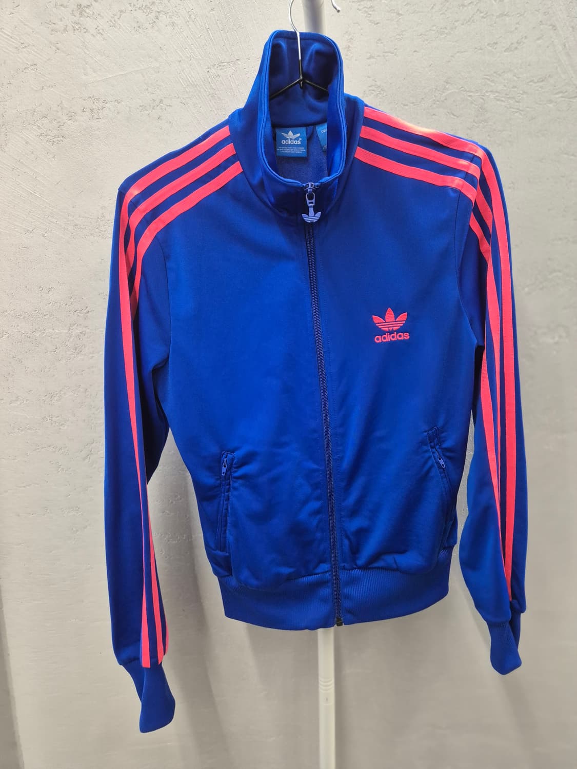 아디다스 파이어버드 져지 블루 핑크 로고 90 Y2K 상품이미지2