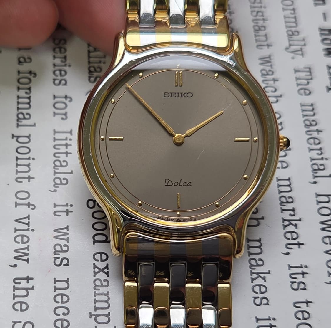 빈티지 세이코 돌체 순정 그레이다이얼 슬림쿼츠 브레이슬릿 ver. 상품이미지1